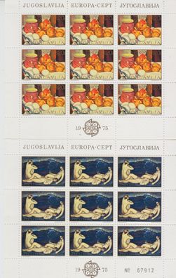 Jugoslavia [1975] MiNr 1588-89 ( * */mnh ) CEPT Kleinbogen