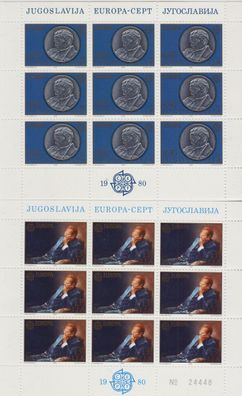 Jugoslavia [1980] MiNr 1828-29 ( * */mnh ) CEPT Kleinbogen