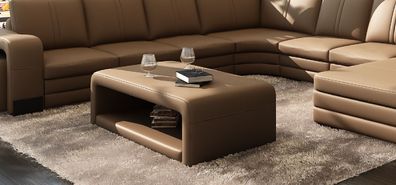 Ledersofa Couch Wohnlandschaft Design Modern Couchtisch franco