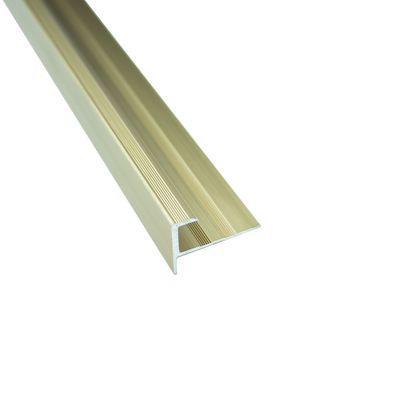 Alu Stufenprofil Fliesenschiene Profil Treppe Laminat gold matt L270cm H10mm