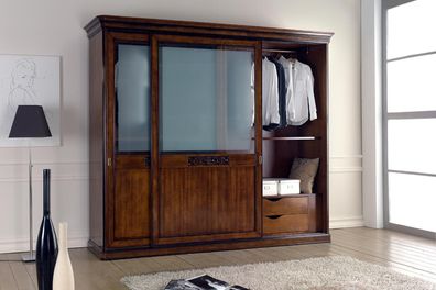 Kleiderschrank Schlafzimmer Schrank Luxus Vaccari Cav Giovanni Massivholz Neu