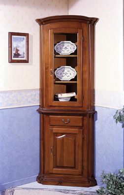 Vitrine Anrichte Retro Stil Wohnzimmer Schrank Kommode Schränke Massiv Vitrinen