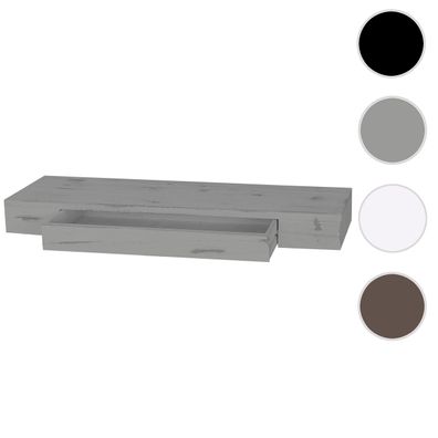Wandregal Oise, Hängeregal Regal, 80cm Schublade