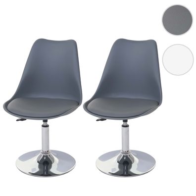 2er-Set Esszimmerstuhl Malmö T501, Küchenstuhl, höhenverstellbar drehbar, Kunstleder
