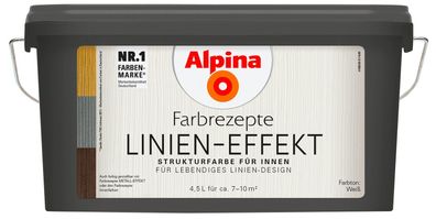 4,5L ALPINA Farbrezepte Linien Effekt