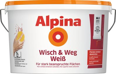 5L ALPINA Wisch und Weg Weiss, weiß matt