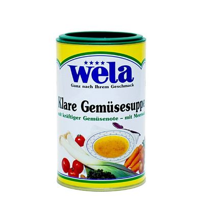 WELA - Klare Gemüsesuppe mit kräftiger Gemüsenote und Meersalz 1/2