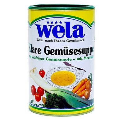 WELA - Klare Gemüsesuppe mit kräftiger Gemüsenote und Meersalz 1/1