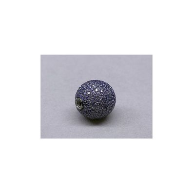 Luna-Pearls - WS71 - Bajonettschließe - 925 Silber - Zirkonia violett - 15mm