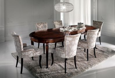 Esstisch Garnitur Esszimmer Möbel Einrichtung Gruppe Tisch + 6 Stuhl Set 7Tlg