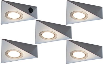 LED Edelstahl Unterbauleuchte Küche 5x3W, Küchenleuchte Rokky 2.0