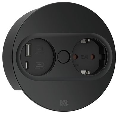 Einbausteckdose Twist 2, USB A und USB C, Küchensteckdose Einbau