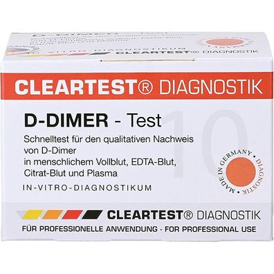 Cleartest® D-Dimer Test zur Anzeige einer Fibrinolyse 1 Test