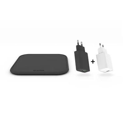 Zens Ladepad Duo Pack wireless + USB-C PD 18W schwarz