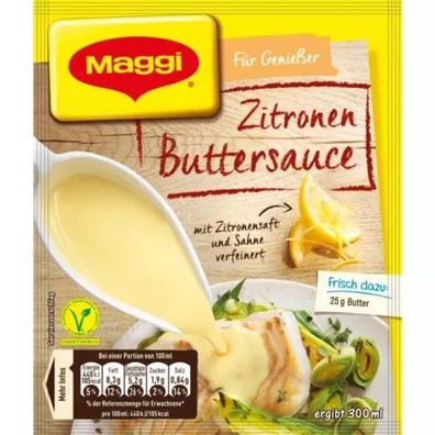 Maggi Für Genießer Zitronen Buttersauce - Zitronen Sauce - 3 Beutel