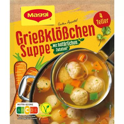 Maggi Guten Appetit Grießklößchen Suppe mit natürlichen