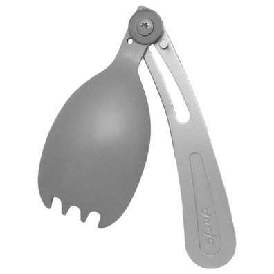 Deejo - YEK000000 - Gabel-Löffel - Edelstahl mit Titanbeschichtung - grau - Spork