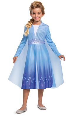 PxP 3129309 - ELSA Traveling BASIC PLUS, Frozen Kinder Kostüm, Kleid Gr. S, XS