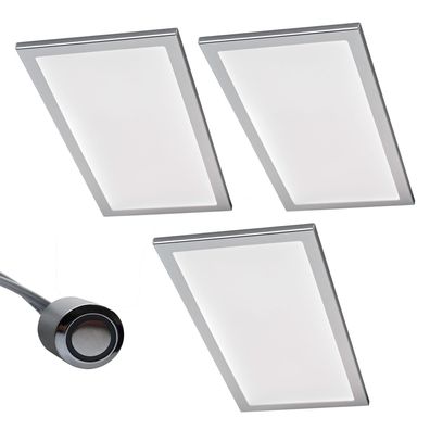 LED Unterbauleuchte Küche 3x6 W, Küchenleuchte Basso mit Dimmer