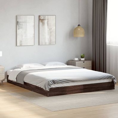 vidaXL Bettgestell ohne Matratze Braun Eiche 160x200 cm Holzwerkstoff