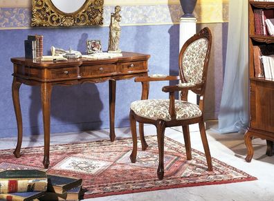 Schreibtisch Sekretär Schreibtische Italienische Möbel Tisch Stuhl Set Büro 2Tlg