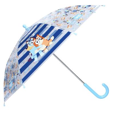 Stockschirm hellblau & transparent | Bluey | Kinder Regenschirm