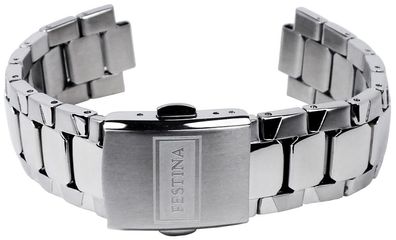 Festina Uhrenarmband 19mm | Edelstahl silbern mattiert/glänzend F16387