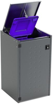 Mülltonnenbox Boxxi Typ-XD, 1x 120l, Türfarbe Anthrazit 1 x 120l - Kippdecke