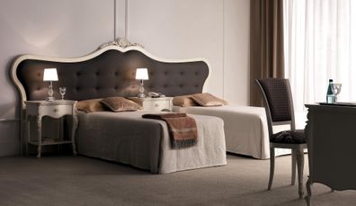 Hotel Einrichtung 2X Betten + Nachttisch Design Moderne Luxus Möbel 3Tlg. Set