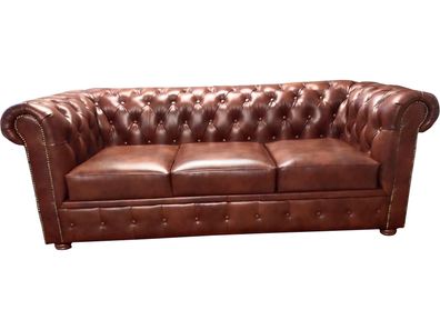 Luxus Chesterfield Sofa 3 Sitzer Couchen Lounge Sofas Couch 230Cm Stoff