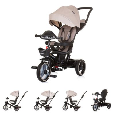 B-Ware Chipolino Tricycle Dreirad Be Active 2 in1 Sitz drehbar Musik Licht beige