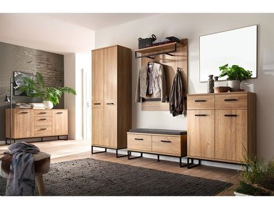 Garderobe Torrico 24 Grandson Oak 6-teilig Garderobenset