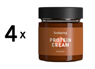 4 x foodspring Protein Cream (200g) Hazelnut