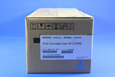 Ricoh 407637 SP C310HE Toner Cyan -A