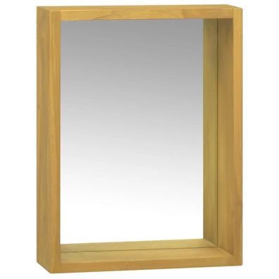 vidaXL Spiegelschrank 30x10x40 cm Massivholz Teak