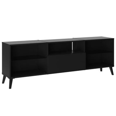 FMD TV-Schrank 153,5x31,7x52 cm Schwarz