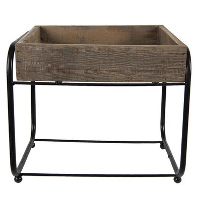 Clayre & Eef Pflanzentischchen 32x26x27 cm Braun Holz (Gr. 32x26x27 cm)