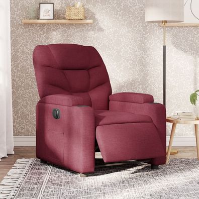 vidaXL Relaxsessel Elektrisch Weinrot Stoff