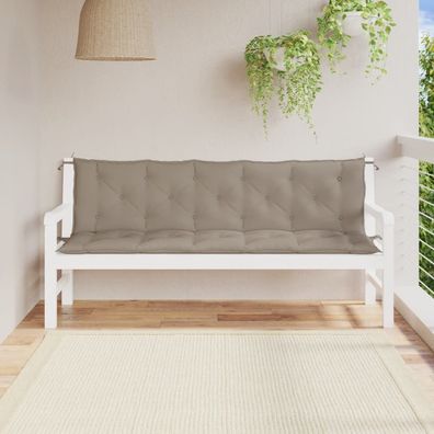 vidaXL Gartenbank-Auflagen 2 Stk. Taupe 180x50x7 cm Oxford-Gewebe