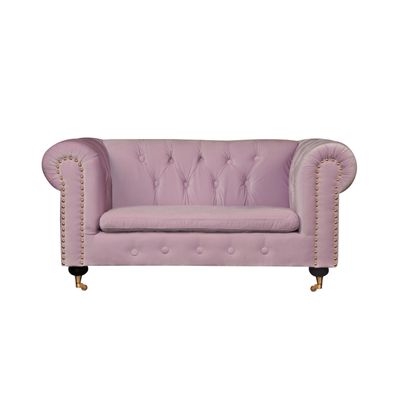 Pink Chesterfield Sofa Couch Polster Stoff Leder Couchen Polster Garnitur Neu