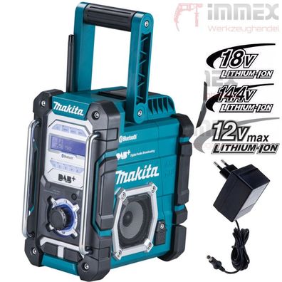 Makita Akku-Baustellenradio 10,8V-18V / 230V DMR112 DAB+ Bluetooth