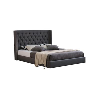 Design Chesterfield Leder Bett Hotel Betten Schlafzimmer Samt Polster 180x200