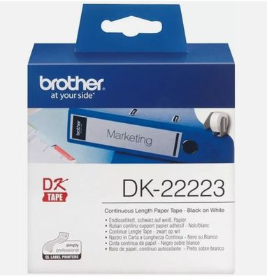 Brother DK 22223 Dk-22223 weißes Etikett für Ordner