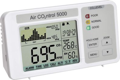 TFA Dostmann 31.5008.02 Airco2ntrol 5000 CO2-Messgerät mit Datenlogger