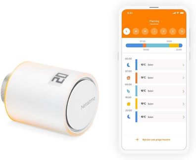 Netatmo NAV-R-EN intelligenter Thermostatkopf zum Heizen