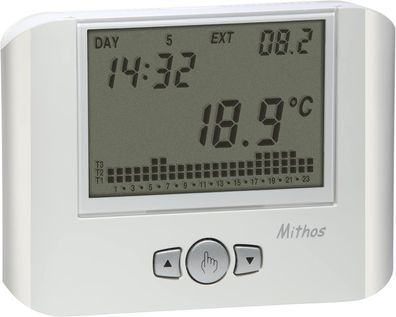 VEMER VE328100 MITHOS – Wandthermostat mit wöchentlicher Programmierung, batteriebetr