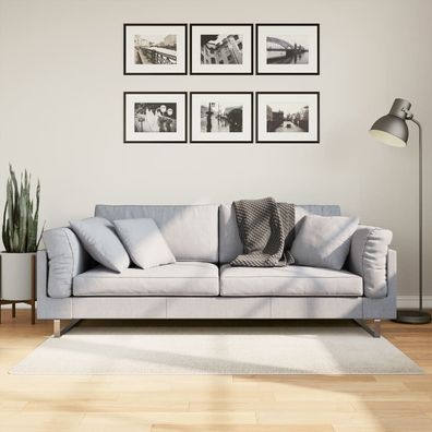 vidaXL Teppich IZA Kurzflor Skandinavischer Look Creme 80x150 cm