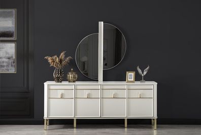 Beige Kommode Holzschrank Sideboard Kommoden Konsole Möbel Xxl Big