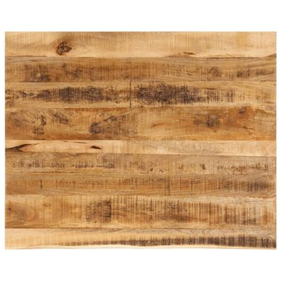 vidaXL Tischplatte 90x80x3,8 cm Baumkante Massivholz Raues Mangoholz