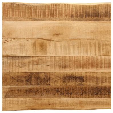 vidaXL Tischplatte mit Baumkante 60x60x3,8 cm Raues Mango Massivholz
